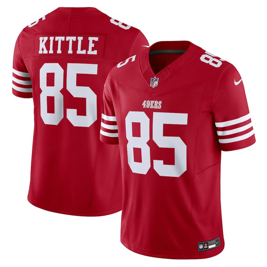 Men San Francisco 49ers 85 George Kittle Nike Scarlet Vapor F.U.S.E. Limited NFL Jerseys